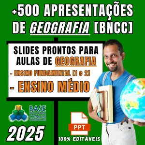 Imagem de capa para o Curso online +500 SLIDES DE GEOGRAFIA