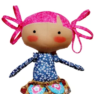 Imagem de Juju da Fluflu Estilo Tilda Hot Chocolate - Curso passo a passo com moldes em tamanho real criado por Fluflu Dolls Bonecas de Pano na hotmart