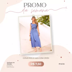 Imagem de capa para o Ebook Conjunto e Saia com Cinto - Promo