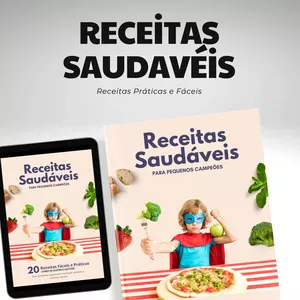 Imagem de capa para o Ebook E-book receitas saudáveis para pequenos campeões