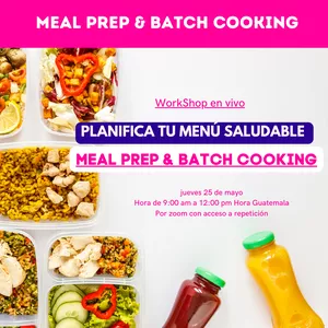 Imagen de portada para Evento online Planificación de menú saludable, mealprep y batch cooking