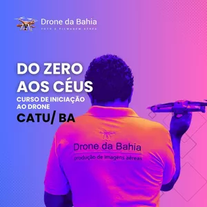 Imagem de capa para o Evento presencial Curso de drone: do zero aos céus (aula presencial em Catu, Bahia)