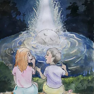 Imagem de capa para o Ebook A noite em que a lua caiu no açude