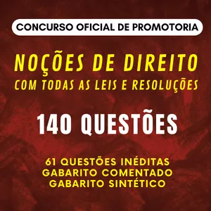 Imagem de capa para o Ebook Caderno de Questões | Noções de Direito - Concurso MP-SP Oficial de Promotoria