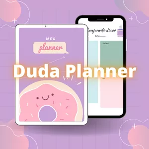 Imagem principal do produto Duda Planner - com adesivos 