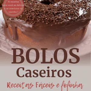 Imagem de capa para o Ebook 10 Receitas de bolos caseiros irresistíveis 