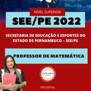 Imagem de capa para o Ebook Apostila Digital  - Professor de Matemática - Pernambuco SEE-PE 2022 