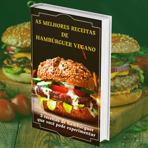 Imagem de capa para o Ebook As Melhores Receitas de Hambúrguer Vegano