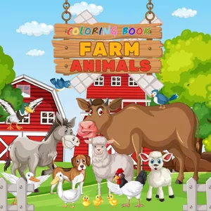 Imagen de portada para Ebook Animales de la granja- libro para colorear para niños de 3-8años