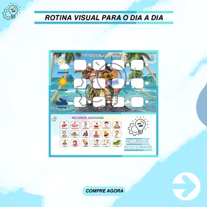 Imagem de capa para o Ebook ROTINA VISUAL ATIVIDADES DO DIA A DIA - MOANA
