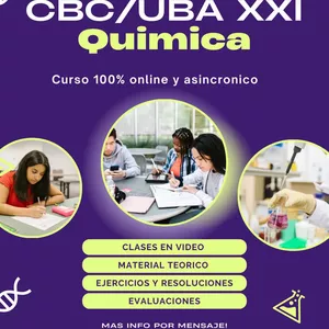 Imagen de portada para Curso online CURSO QUIMICA CBC / UBA XXI