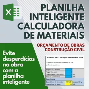 Imagem de capa para o Ebook Planilha inteligente para orçamento de obras