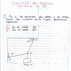 Imagen de portada para Ebook ejercicios de  estática de equilibrio en 2d