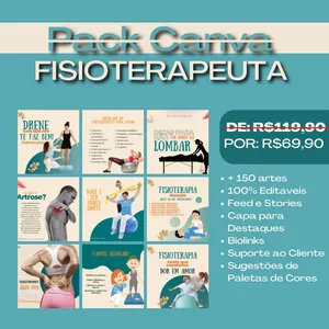 Imagem de capa para o Curso online Pack Canva Fisioterapeuta