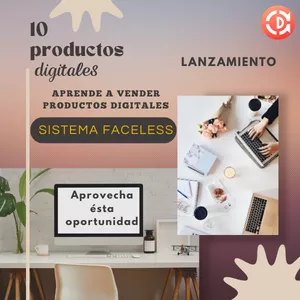 Imagen de portada para Ebook 10 Productos digitales Sistema Faceless.