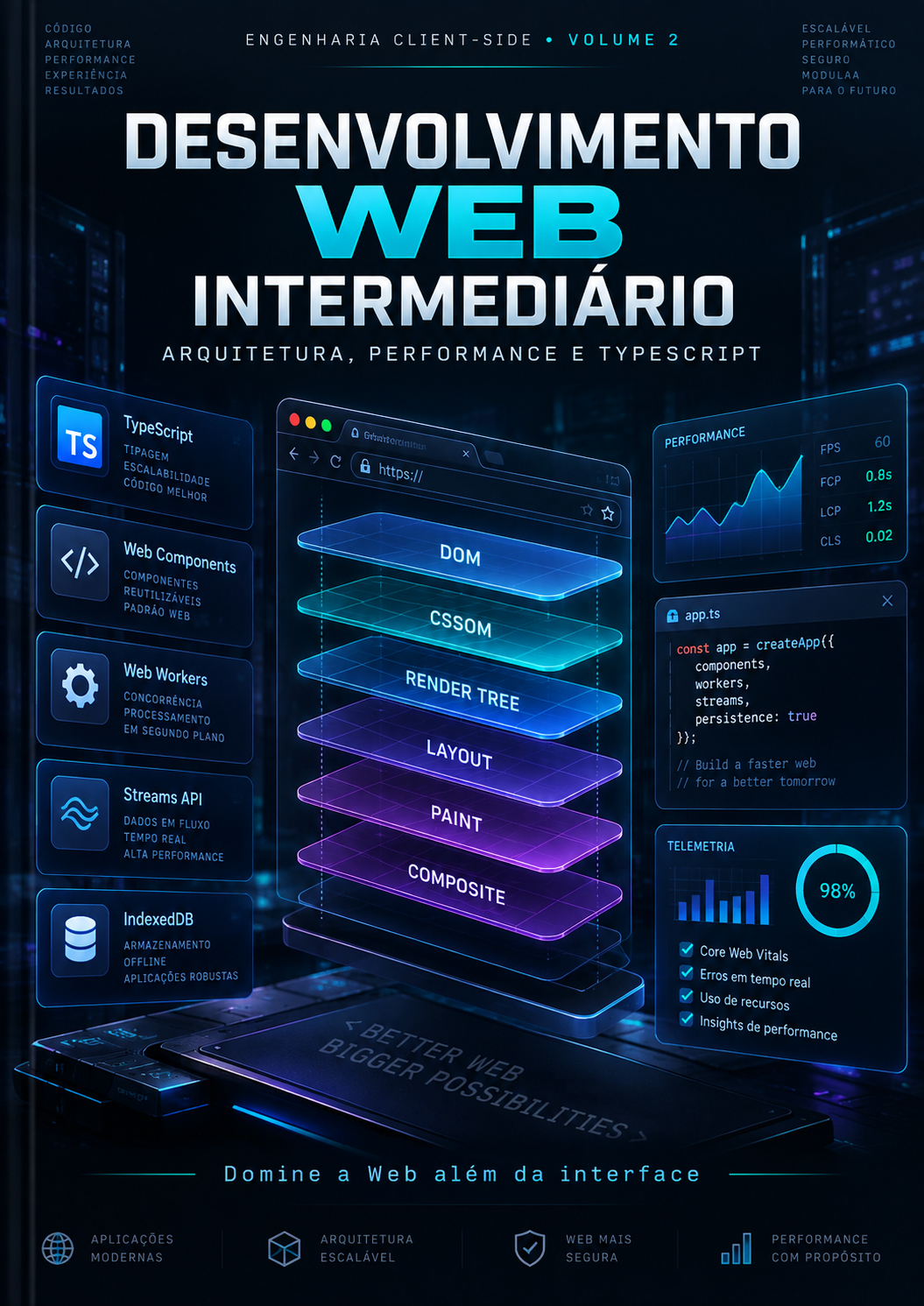 Imagem do curso Desenvolvimento Web Intermediário: Arquitetura, Performance e TypeScript