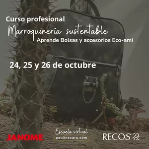Imagen de portada para Curso online Curso básico de marroquinería sustentable  