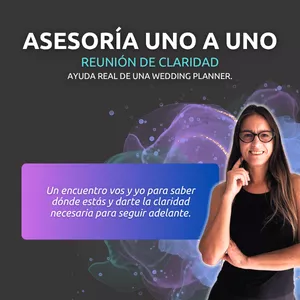 Imagen de portada para Curso online Asesoramiento 1 a 1 : Reunión de Claridad de 30 Minutos para Saber en Qué Punto Estás y Cómo Seguir con tu Evento