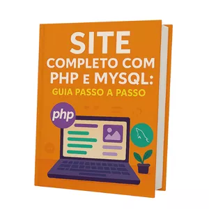 Imagem de capa para o Ebook Crie um Site Completo com PHP e MySQL: Guia Passo a Passo