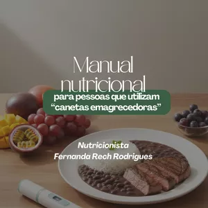 Imagem de capa para o Ebook  Manual nutricional para pessoas que utilizam “canetas emagrecedoras”