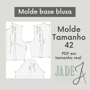 Imagem de capa para o Ebook Molde Base blusa com Manga curta -  Tamanho 42