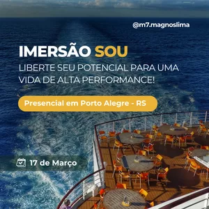 Imagem de capa para o Evento presencial IMERSÃO SOU - Liberte seu Potencial para uma Vida de Alta Performance!