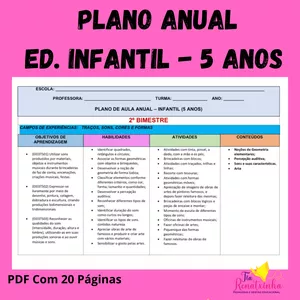 Imagem de capa para o Ebook Plano Anual -EI 5 anos