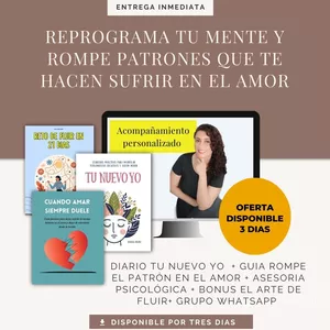 Imagen de portada para Ebook ROMPE EL PATRÓN QUE TE HACE SUFRIR EN EL AMOR Y REPROGRAMA TU MENTE PARA VIVIR CON AMOR PROPIO