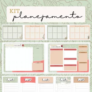 Imagem de capa para o Ebook Kit Planejamento [Planner mensal não datado | Planner semanal | To Do List]