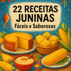 Imagem de capa para o Ebook Receitas Juninas em Casa: Faça & Venda com Sabor e Tradição