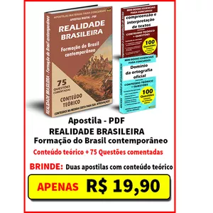 Imagem de capa para o Ebook REALIDADE BRASILEIRA - Formação do Brasil contemporâneo Apostila digital em PDF