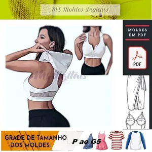 Imagem de capa para o Ebook Molde de Top Fitness Capuz