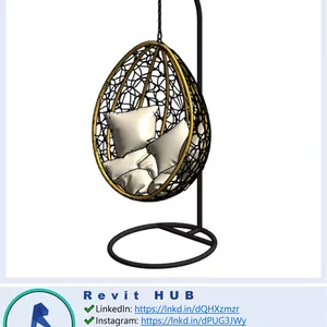 Cover image for Ebook 3D HQ Revit family - Swing Chair 001