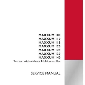 Cover image for Ebook Case Maxxum 100, 110, 115, 120, 125, 130, 140 Tractor Service Manual Repair Shop