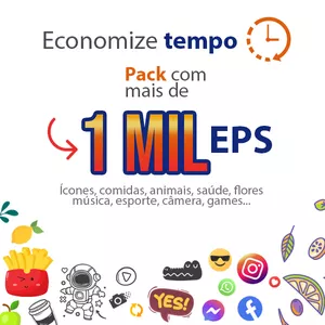 Imagem de capa para o Curso online Pack com 1 Mil EPS (vetores)