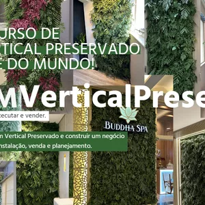 Imagem de capa para o Curso online Jardim Vertical Preservado: Aprenda do zero a produzir, executar e vender.