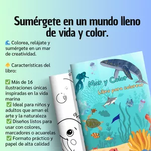 Imagen de portada para Ebook Animales del océano para colorear