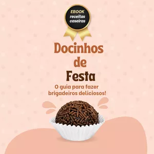 Imagem de capa para o Ebook Docinhos de Festa 