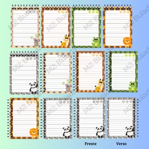 Imagem de capa para o Curso online Miolo A6 Animais (coala, girafa, sapo, leão e panda)