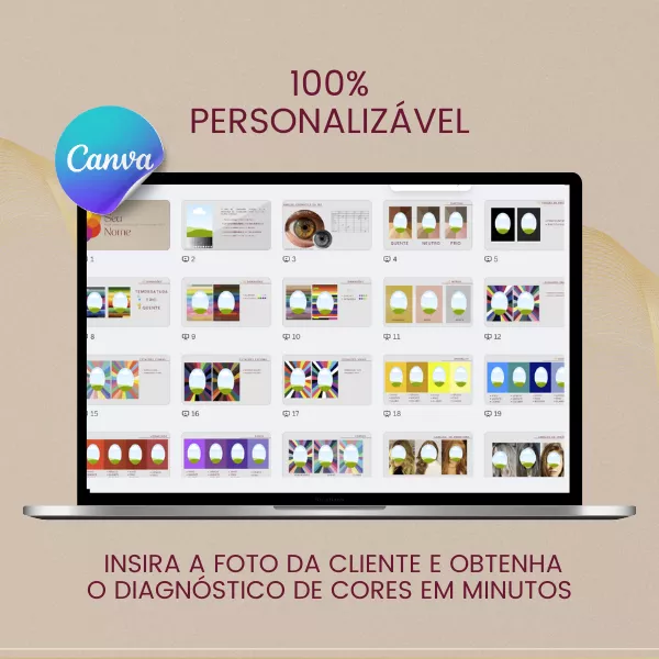 Template Premium de Coloração Pessoal – Prático, Elegante e Editável