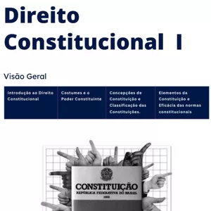 Imagem de capa para o Ebook Direito Constitucional I (Introdução ao Direito Constitucional)