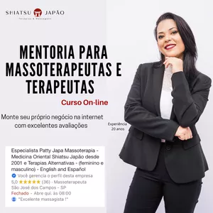 Imagem de MENTORIA PARA MASSOTERAPEUTAS E TERAPEUTAS criado por Patty Shiatsu Japão  na hotmart