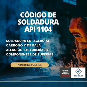 Imagen de portada para Curso online CODIGO DE SOLDADURA API 1104