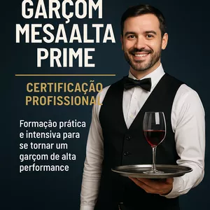 Imagem do curso Garçom MesaAlta Prime – Certificação Profissional 
