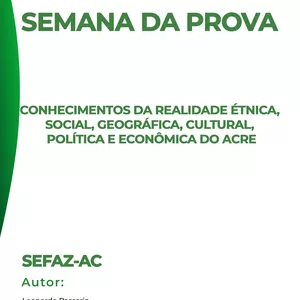 Imagem de capa para o Ebook Semana da Prova: Resumo Essencial para SEFAZ-AC