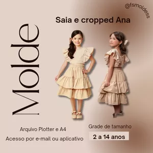 Imagem de capa para o Ebook Molde saia e cropped ana