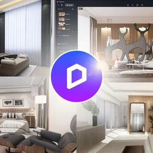 Imagem de capa para o Curso online D5 Render Renderização de Interiores Sketchup em TEMPO REAL