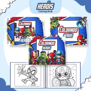 Imagem de capa para o Ebook LIVRO COLORINDO COM HERÓIS