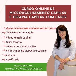 Imagem principal do produto CURSO DE MICROAGULHAMENTO CAPILAR E TERAPIA CAPILAR COM LASER