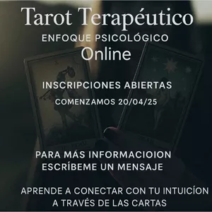Imagen de portada para Evento online Curso Tarot Terapéutico con Enfoque Psicológico Online